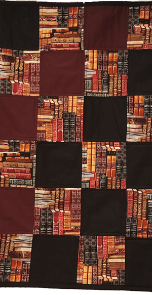 book lap quilt for book lovers